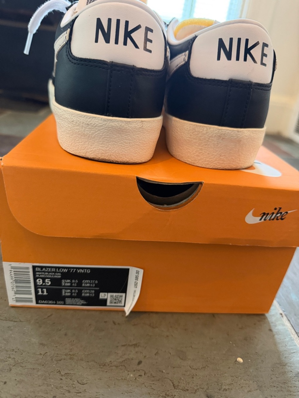 Nike Blazer Low Black and White Low-Top Sneakers - Picture 5 of 5